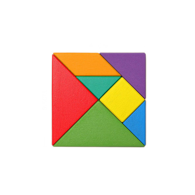 七巧板小学生专用一年级木质数学教具二年级智力拼图益智玩具图形