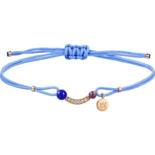 EMPHASIS艾斐诗「宇」系列18K青金石钻石手链转运手绳90733B