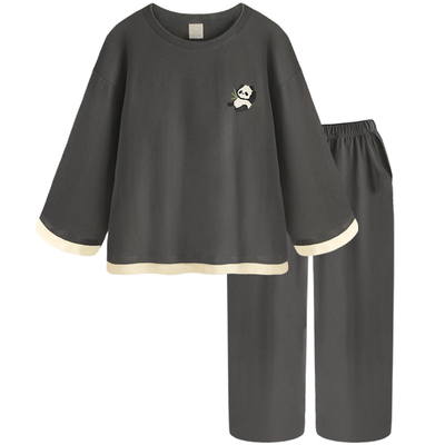 睡衣男士2025新款纯棉四季通用秋冬季长袖长裤熊猫高级感猫家居服