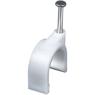 圆形钢钉线卡管卡4分6分管塑料卡