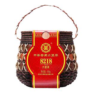 中茶六堡茶8218箩装500g二级窖藏陈年黑茶叶散茶广西梧州特产中粮