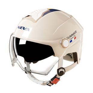 新款3C认证头盔电动车摩托车男女夏季轻便透气双镜电瓶安全帽四季