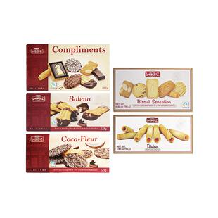 【自营】德国品牌lambertz兰贝斯经典什锦巧克力曲奇饼干礼盒零食