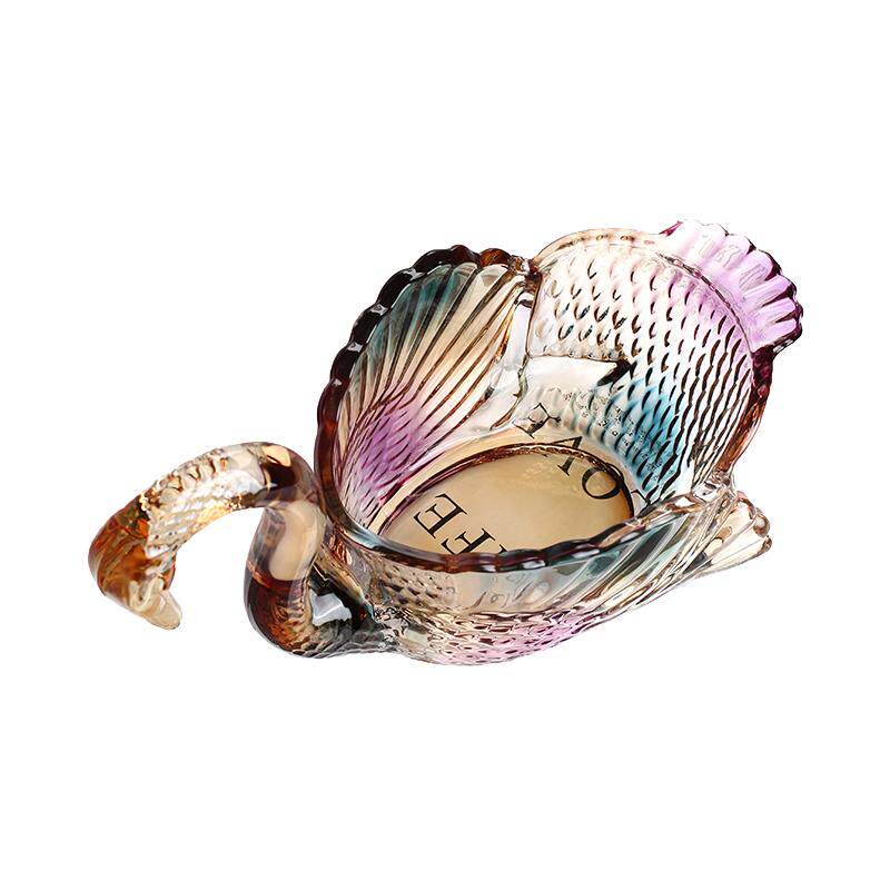 创意天鹅水晶玻璃果盘欧式现代客厅茶几家用零食干果糖果水果盘子