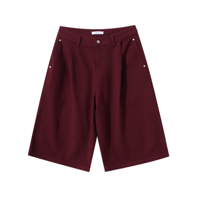 Hualun夏季5分直筒牛仔裤