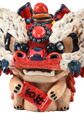 招财可爱舞狮香薰炉开业礼物