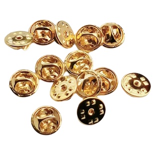 通用款胸针备用扣蝴蝶扣平头卡帽胸章徽章刺马针全铜手工材料配件