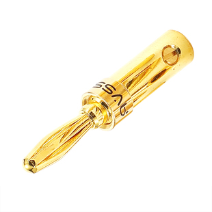 纯铜镀金香蕉头喇叭线接头音响功放免焊接线柱音箱插头DIY维修Y型