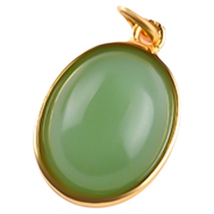 925银镀24k金镶天然和田碧玉配件提溜diy串珠手链手串配珠小滴溜