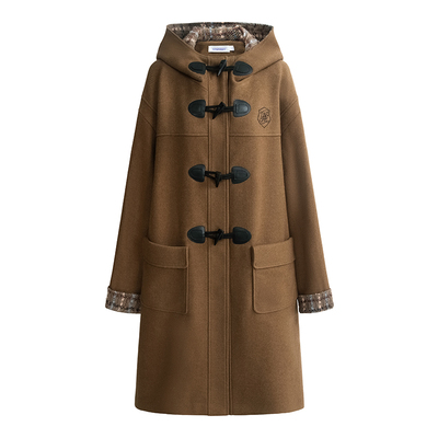 UNIFREEPLUS大码连帽毛呢大衣