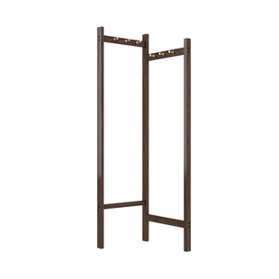 实木转角衣帽架落地卧室网红衣服架家用省空间民宿可定制挂衣架