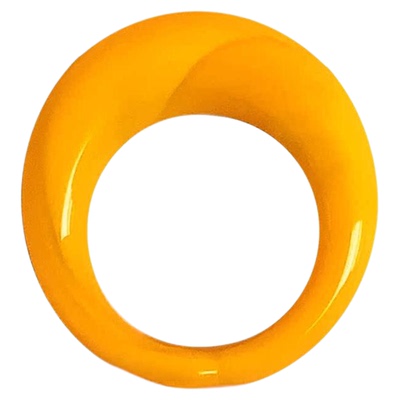 【限时4折】XTASTE Eyland Jewellery橘色玻璃戒指时尚款个性百搭