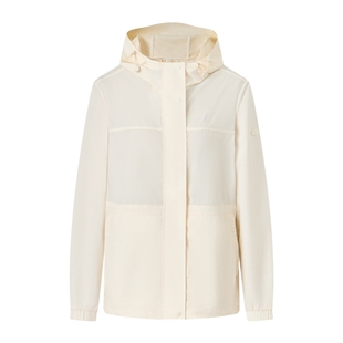 POLOWALK女士外套2026春季新款简约百搭收腰连帽户外通勤外套女装