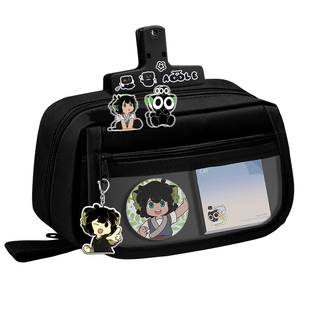 罗小黑笔袋文具盒男孩款铅笔盒高颜值透明文具袋男生2025新款超火小学生简约大容量小众不撞款儿童铅笔袋女孩