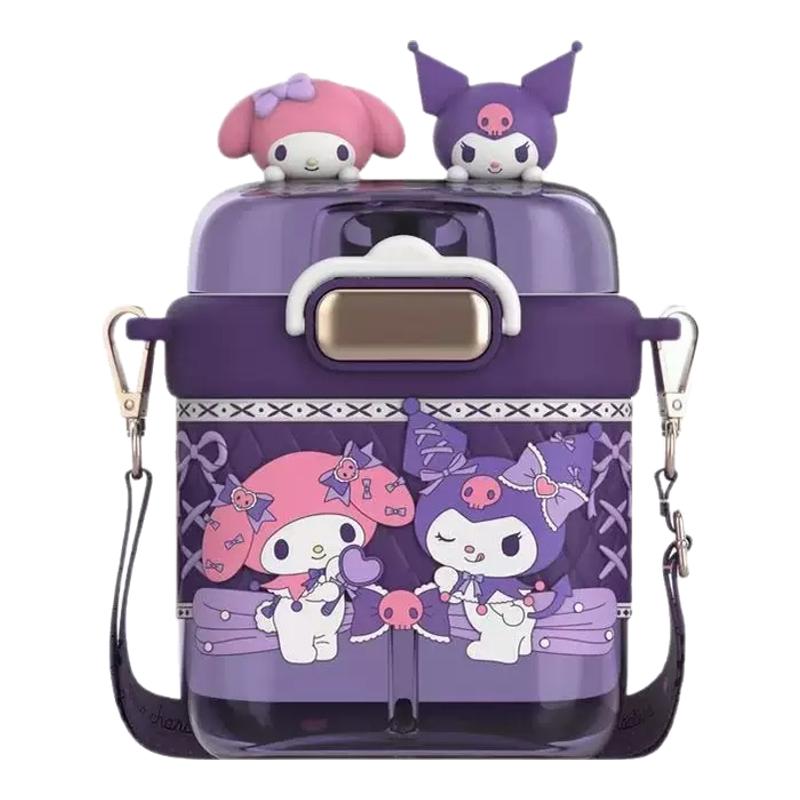 hellokitty库洛米吸管水杯可爱女孩上学专用夏双饮儿童水壶送礼