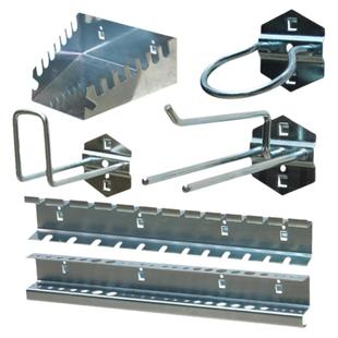 洞洞板挂钩多功能五金工具柜展示墙螺丝刀架挂板单直双斜方孔挂钩