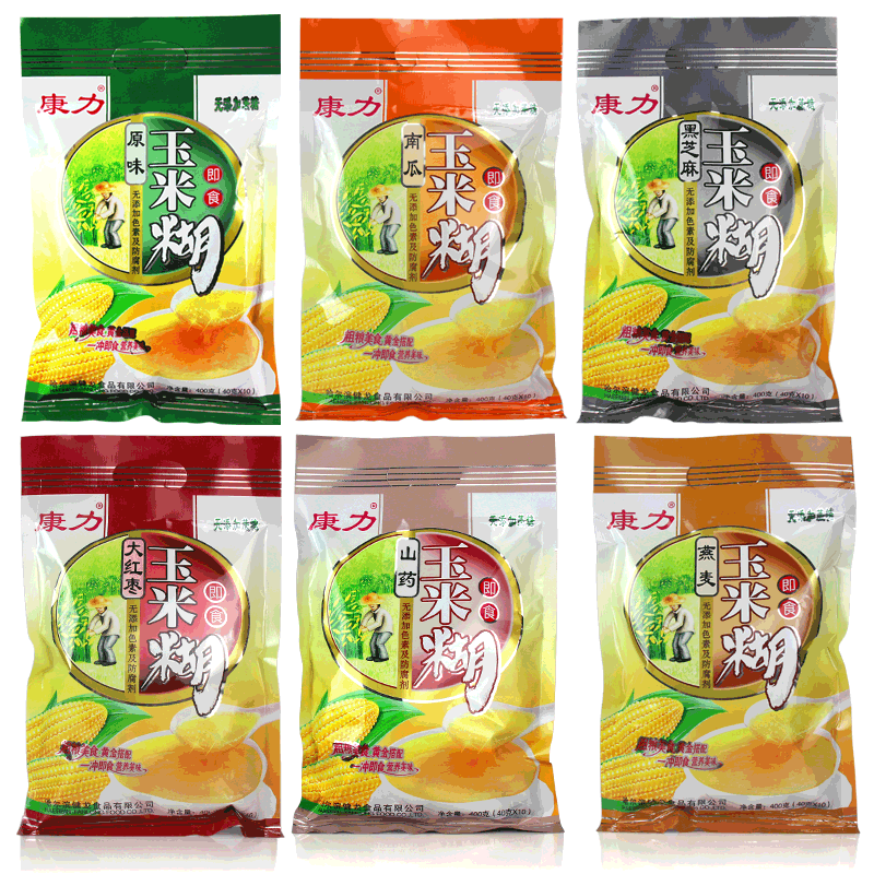 康力玉米糊400g 多口味 糊粉独立包装粗粮粥营养速食早餐即食冲饮