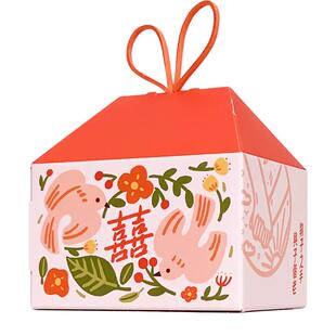 刺耳原创 结婚喜糖盒子袋子可爱ins风高级喜字婚礼创意礼物包装盒