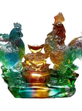 属鸡的吉祥物摆件招财鸡搬迁礼物