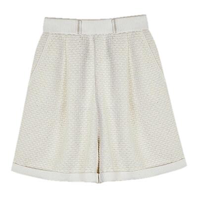 CRUSH Collection早春淡人穿搭拼色褶间短裤气质休闲短裤