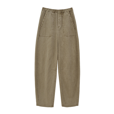 100%长绒棉石磨镰刀裤