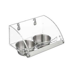 鹦鹉防溅双食盒不锈钢悬挂喂食器喂水器牡丹虎皮玄凤喂食槽鸟用品