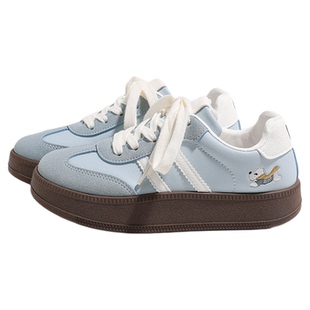 环球厚底德训鞋女款学生板鞋休闲百搭运动鞋子轻便小白鞋透气女鞋