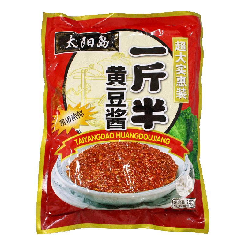 正宗太阳岛黄豆酱750g500g东北特产大酱葱伴侣蘸酱菜豆瓣酱铁锅炖