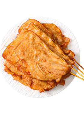 三顿饭鸡肉串手工穿串早餐半成品