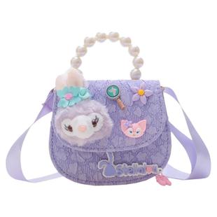 儿童单肩包洋气女童珍珠手拎包女孩斜挎包迷你小兔子配饰包零钱包