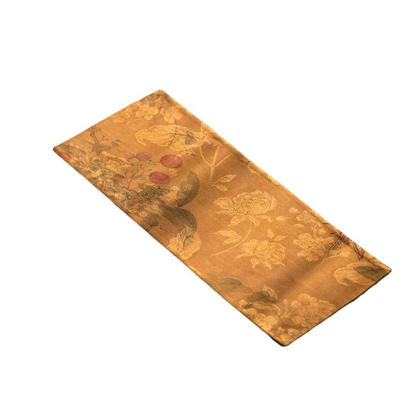 中式香云纱荔枝茶席茶桌布布茶垫