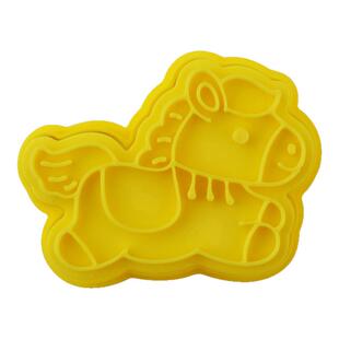 石塑粘土小马模具超轻黏土卡通马年印花模具按压式冰箱贴工具套装