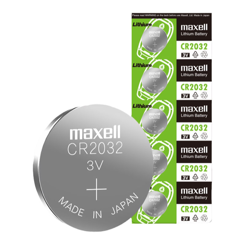 [日本进口]Maxell麦克赛尔CR2032 CR2025 CR2016汽车钥匙电子遥控体重秤体脂秤3v 适用于索尼CR
