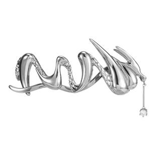 BLACKHEAD/黑头龙形香蕉夹发饰女生甜酷小众锆石装饰发夹百搭高级