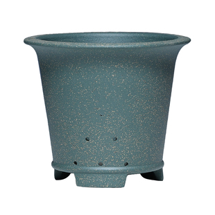 宜兴紫砂花盆陶瓷精品蝴蝶兰套盆小兰花盆室内高档圆形兰花专用盆