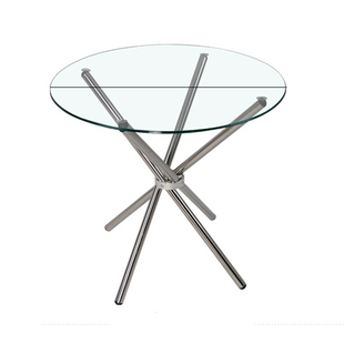 钢化玻璃圆桌简约茶几阳台休息4S谈判小户型咖啡台洽谈展会租赁