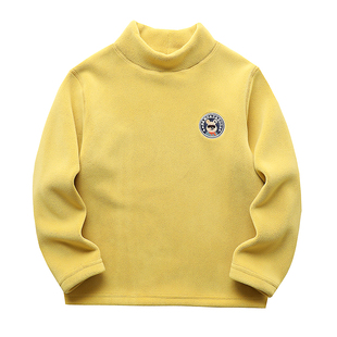 男童加绒打底衫秋冬2025新款儿童半高领保暖上衣中大童加厚长袖潮