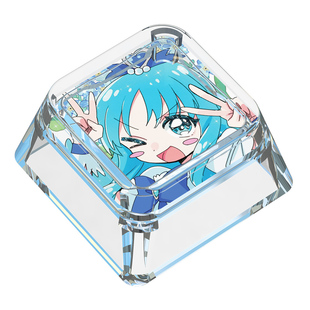 来海绘里香键帽单个卡通可爱水无月香恋Q版机械键盘透明透光键帽