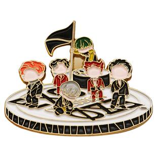 EXO周边朴灿烈吴世勋边伯贤金属徽章同款应援包包挂件礼物女专辑