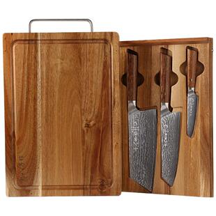 十八子作菜刀 家用厨房刀具切片刀小厨刀大马士革纹钢刀旗舰店