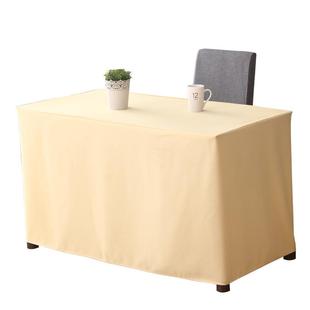 定制会议桌布纯色广告展会桌套办公室桌罩加厚长方形台布LOGO红色