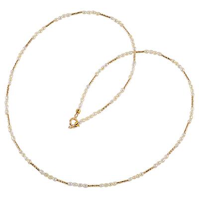 海蒂金韵 1-2mm奶油金海水Akoya珍珠锁骨项链 18K金女气质好物◇