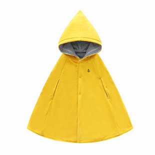 婴儿防风斗篷春秋冬长款抱被儿童披肩外出新生儿宝宝披风可伸手