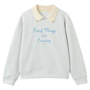 快鱼假两件卫衣女款2026春季新款圆领无帽韩系学院风春秋长袖上衣