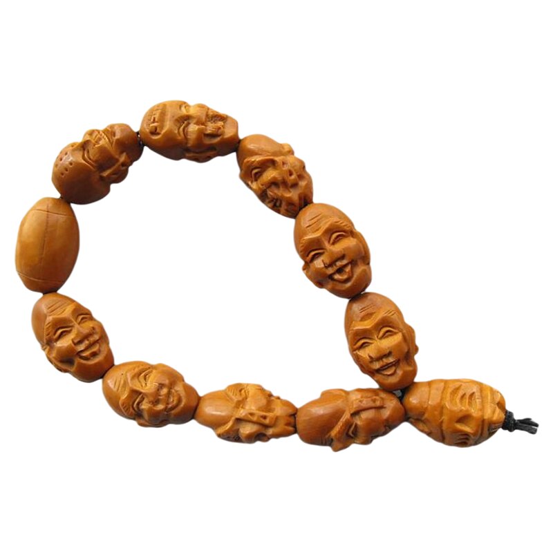 十八罗汉手串橄榄核18精雕饰品