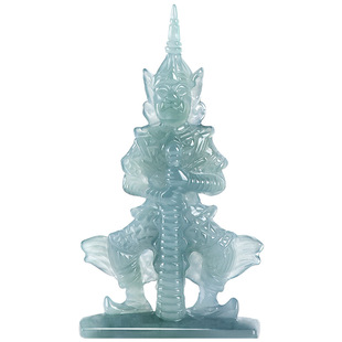 天然A货缅甸蓝翡翠蓝水圣裘德达徒挂件冰种玉石吊坠男女玉坠挂件