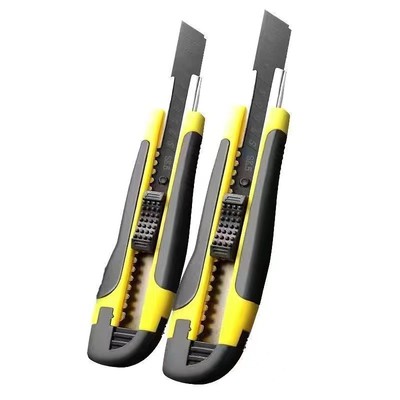 包胶美工刀黑刃刀片壁纸刀刀架大号裁纸墙快递开箱神器刀手动工具