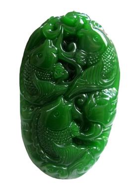 连年有余挂件新疆和田玉