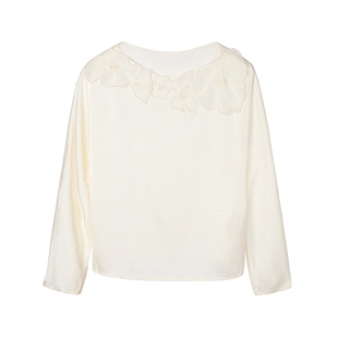 VIEA.ING薇迎商场同款长袖衬衫女2026春季韩系春季衬衣杏色上衣