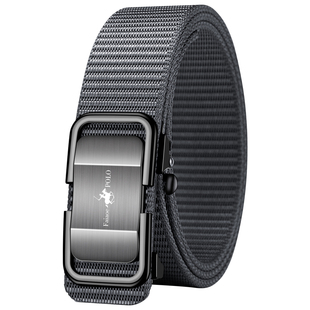 保罗尼龙编织耐用工装腰带帆布皮带自动扣男士裤带战术潮流裤腰带